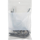 White Block Poly Bags, Reclosable, 2 mils, Pack of 100 (Multiple Sizes)