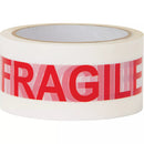 "Fragile" Box Sealing Tape, Hot Melt Adhesive, 2 mils, 48 mm x 100 m - Pack of 6 (PG724)