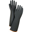 Heavyweight Chemical-Handling Gloves, Size Large/9, 18" L, Rubber Latex, 30-mil (12/Pack)