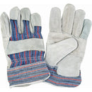 Gants d'ajusteur en cuir de vachette fendu avec écusson et paume - Grand