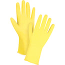 Premium Canary Yellow Chemical-Resistant Gloves, 12" L, Rubber Latex, Flock-Lined Inner Lining, 15-mil (12/Pack)