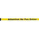 Tape Cassette for Build-Your-Own Crowd Control Barriers, Attention ne pas entrer, 7', Yellow Tape (SEC956)