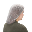 Pleated Bouffant Cap, Polypropylene, White, Case of 10 Packs of 100 (Multiple Sizes)