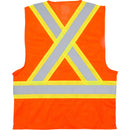 Traffic Safety Vest, High Visibility Orange, Polyester - Pack of 12 (Multiple Sizes)