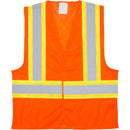 Traffic Safety Vest, High Visibility Orange, Polyester - Pack of 12 (Multiple Sizes)