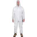 Hooded Coveralls, White, SMS - Case of 25 (Multiple Sizes)