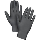 Puncture-Resistant Disposable Nitrile Gloves, 5-mil, Powder-Free, Black, 100 per box, (Multiple Sizes)
