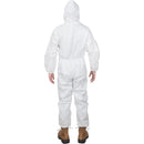 Premium Hooded Coveralls, White, Microporous - Case of 25 (Multiple Sizes)
