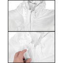 Premium Hooded Coveralls, White, Microporous - Case of 25 (Multiple Sizes)