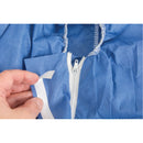 Hooded Coveralls, Blue, SMS - Case of 25 (Multiple Sizes)