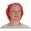 Bouffant Caps, Polypropylene, Red, Case of 1,000 (Multiple Sizes)