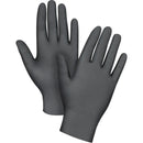 Disposable Gloves, Nitrile, 6-mil, Powder-Free, Black (100/box)