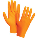 Heavyweight Tactile Grip Examination Gloves, Nitrile, 8-mil, Powder-Free, Orange (100/box)