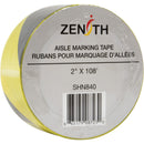Aisle Marking Tape, 2" x 108', PVC, Black and Yellow (SHN840)