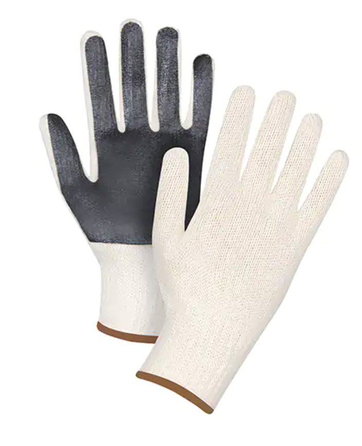 Palm-Coated Poly/Cotton String Knit Gloves - Medium