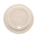 Beige Bagasse Dome Lids - for SQUAT 10oz and 12oz to 24oz, 1000 per case (TLP316FBR)