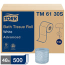 T24 Advanced Bathroom Tissue - White, 2-Ply, 500 Sheets - 48 rolls per case (TM6130S)