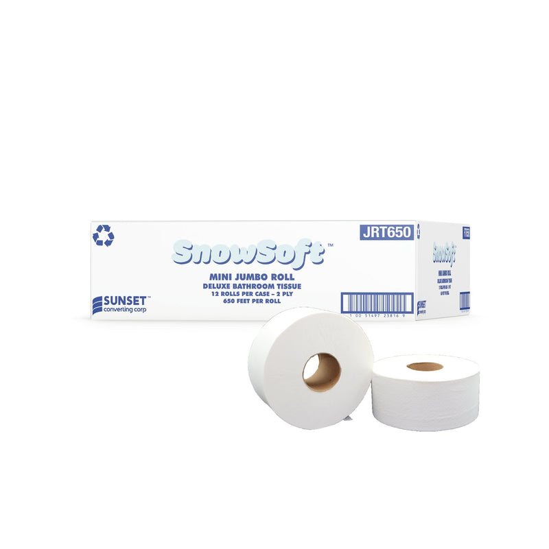JRT650 Snow Soft™ Premium JRT Toilet Paper Rolls 650' (12/cs)