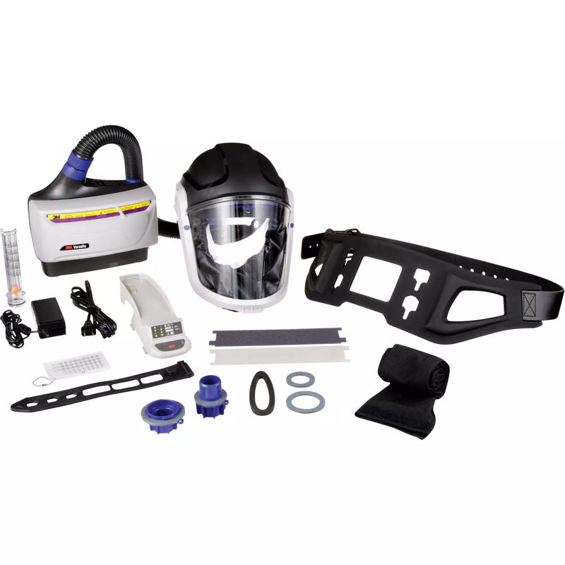 Versaflo™ Powered Air Purifying Respirator TR-600 Heavy Industrial Kit, Hard Hat & Faceshield, Lithium-Ion Battery