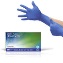 UltraForm® UF-524 Examination Gloves, Nitrile, 2.4-mil, Powder-Free, Blue, 300 per box (Multiple Sizes)