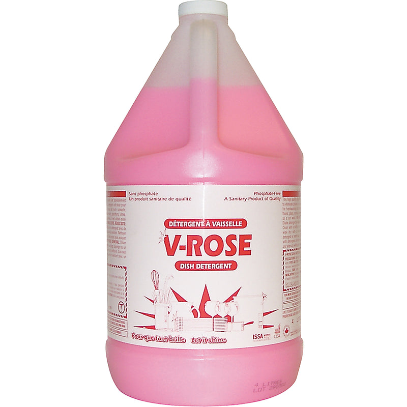 V-Rose Dish Detergent, Liquid, 4 L, Fresh (VROSGN4)