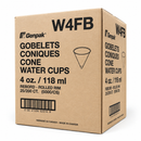 W4FB Rolled Rim Compostable Paper Cone Cups Baged Sleeve 4oz (5000/cs)