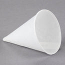 W4FC Rolled Rim Compostable Paper Cone Cups Baged Sleeve 4oz (5000/cs)