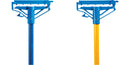 Step‑N‑Go Fibreglass Mop Handle — Open Gate Tip, 1″ Diameter (54″ & 60″, Blue/Yellow)