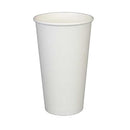 Gobelet en papier blanc doublé PE pour boisson chaude ou froide 16 oz (1000/ct)