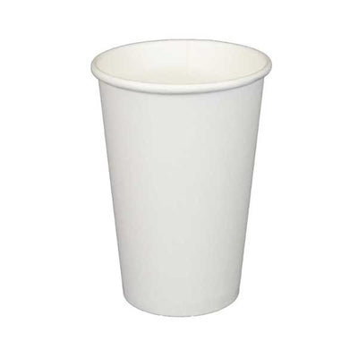 PE Lined White Paper Cup for Hot or Cold Drink 12oz (1000/cs)