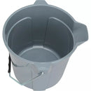 Round Bucket with Pouring Spout, 2.64 US Gal. (10.57 qt.) Capacity, Grey