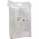 Recycled Material Wiping Rags — Cotton, White, 10 lbs - JQ110