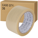 Box Sealing Tape — Hot Melt Adhesive, 1.6 mil, 48 mm - 36 per case (Multiple Options)