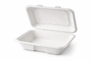 Hinged Container MFPP, 9" X 6", Single Compartment, Medium, White (150/cs)