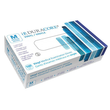 Disposable Vinyl Gloves — 4 mil, Powder-Free, Medium, Clear (100/Box) - DC3020