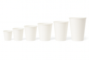 Single Wall Paper Cups, PE Lined — White - Case of 500 (Multiple Sizes)