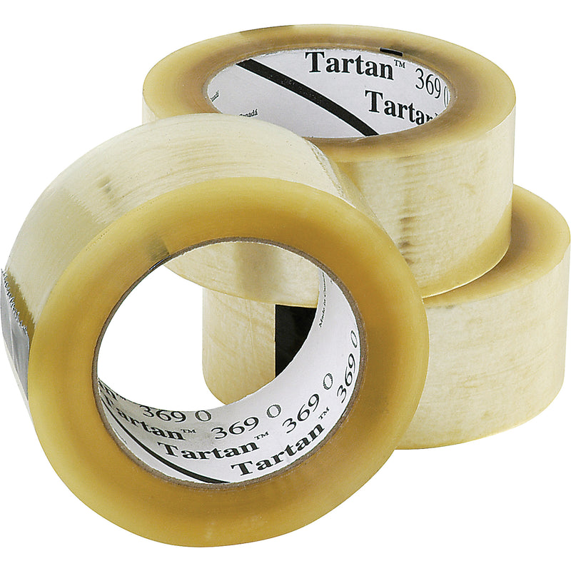 Tartan™ 369 Box Sealing Tape, Acrylic Adhesive, 1.6 mils, 48 mm x 132 m - case (369-48X132)
