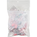 White Block Poly Bags, Reclosable, 2 mils, Pack of 100 (Multiple Sizes)