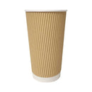 Gobelet en papier kraft isolé à triple paroi - 4oz (1000/ct)