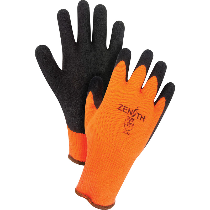 Natural Rubber Winter Gloves 10 Gauge w/ Latex Coating & Polyester/Cotton Shell - Medium