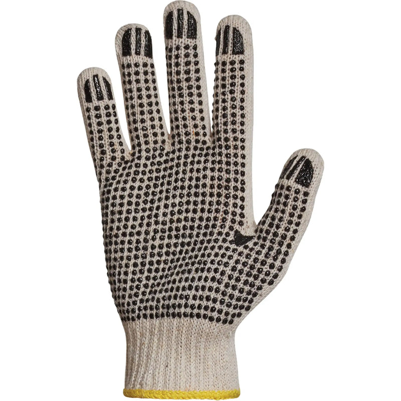 Sure Grip® PVC Dotted Economy Knit Gloves — String Knit - Pack of 12 pairs SQD (2XS-XL)