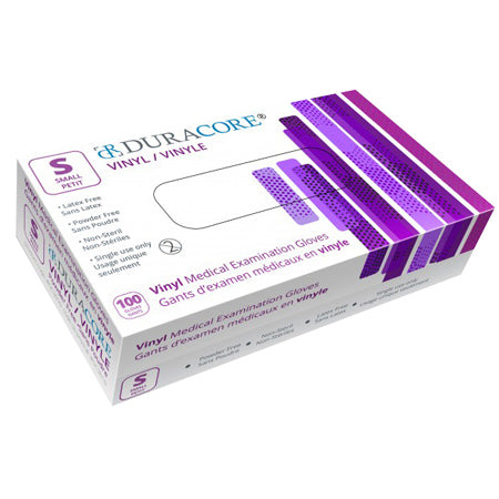 Disposable Vinyl Gloves — 4 mil, Powder-Free, Small, Clear (100/Box) - DC3010