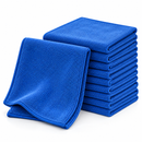 Microfiber Cloths for Window, 14" x 14", Blue (10-Pack)