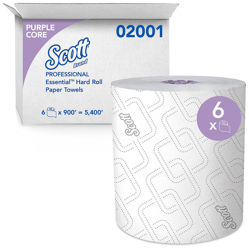 02001 Scott® Essential™ High-Capacity Hard Roll Towels - White 950' (6/cs)