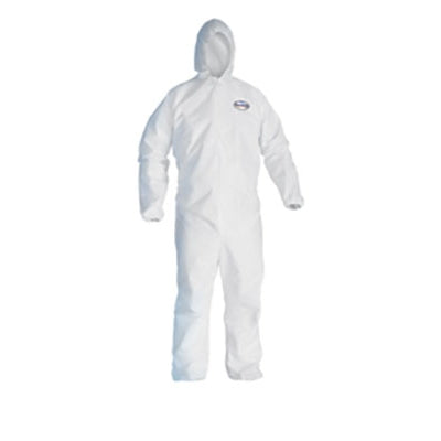 Breathable Particle Protection Coveralls w/ Hood White (XL)