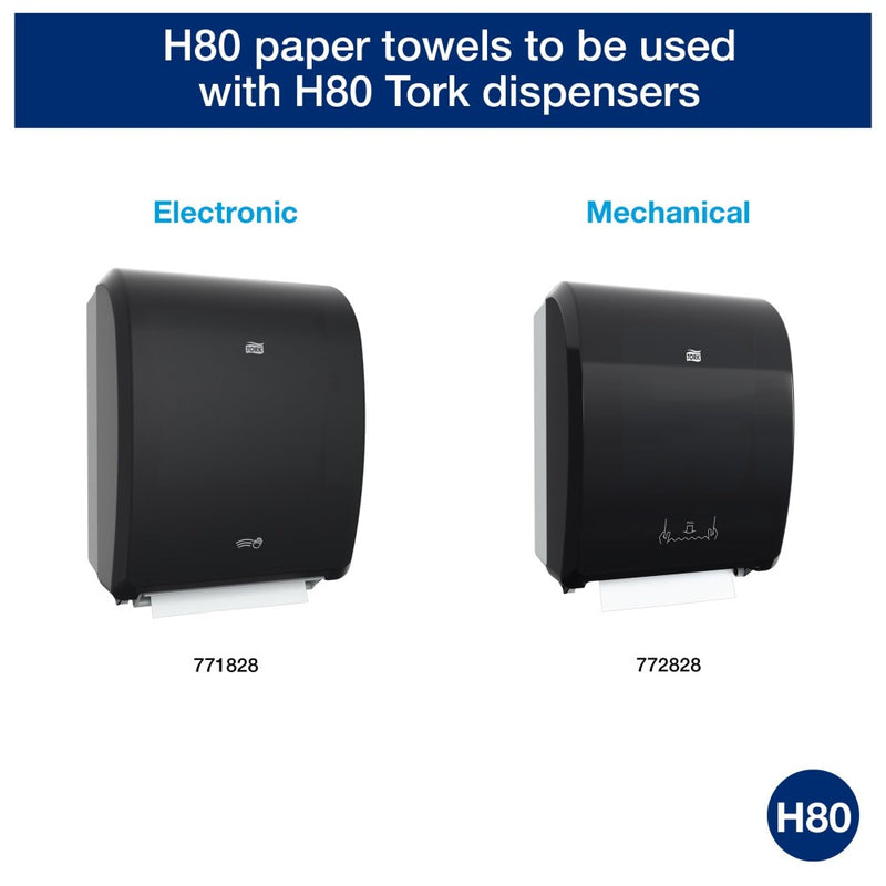 80 31 050 H80 Advanced Notched Hand Towel Rolls - White 1000' (6/cs)