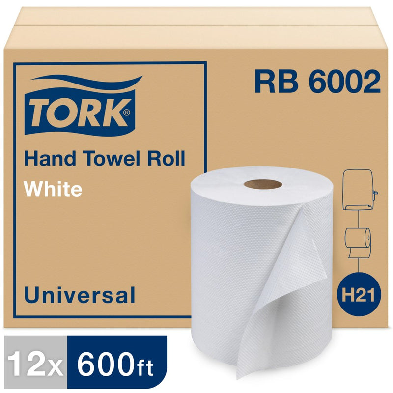 RB 6002 H21 Green Seal® Universal Hand Towel Rolls 1-Ply - White 600' (6/cs)