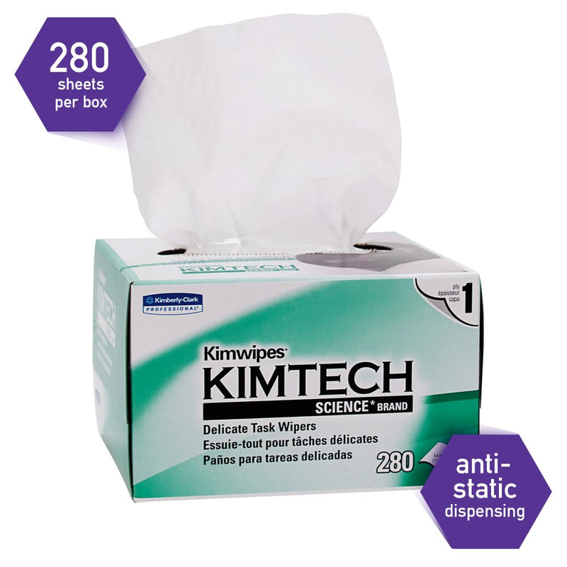 34155 Kimtech Science™ Kimwipes™ Lingettes pour tâches délicates Pop-Up® Box 280s (60/cs)