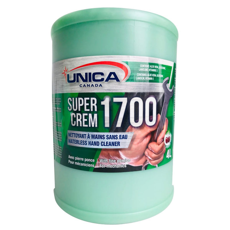 1700 Super Crem Nettoyant antibactérien industriel sans eau pour les mains 4L