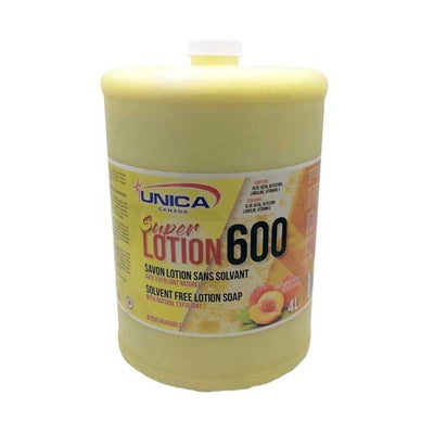 Super Lotion 600 - Nettoyant antibactérien pour les mains avec exfoliant (4L)